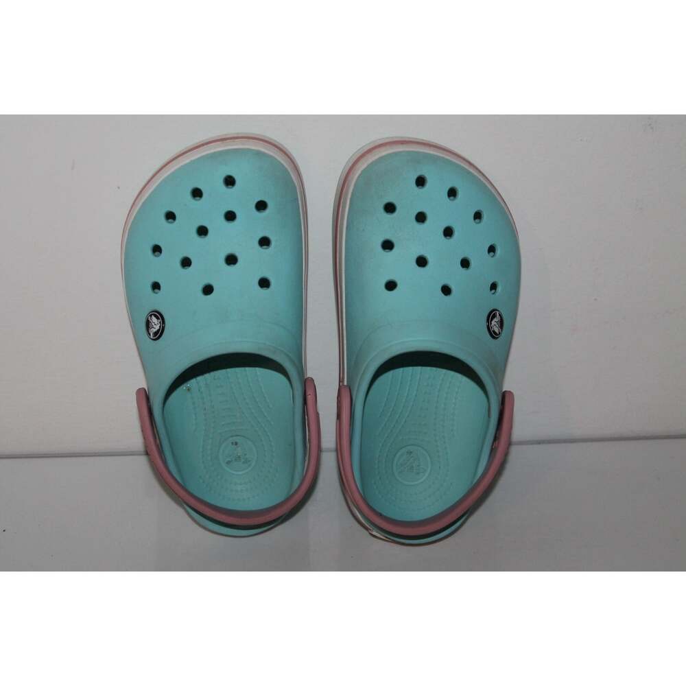 Crocs Classic Clog Shoes, Youth 1Y, Blue Pink White, Casual, Comfort - Picture 3 of 5